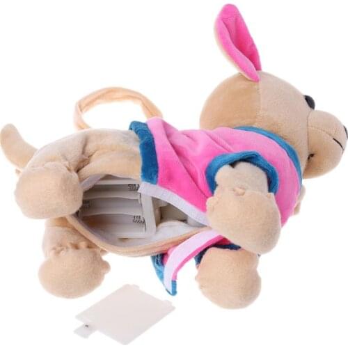 Electronic Pet Robot Dog Zipper Walking Singing Interactive Toy With Bag For Children Kids Birthday Gifts 77HD