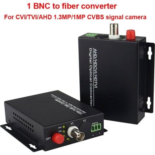 HD CVI AHD TVI 720P 960P 1CH Fiber Optic to BNC Digital Video Converter fiber optical transmitter and receiver for CCTV system