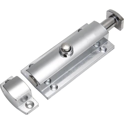 4'' Chrome Door Lock Door Window Security Bolt Door Lock Latch for Hotel Office Home Security Lock Gate Cabinet Latch