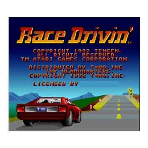 Race Drivin' NTSC Version 16 Bit 46 Pin Big Gray Game Card For USA Game Players