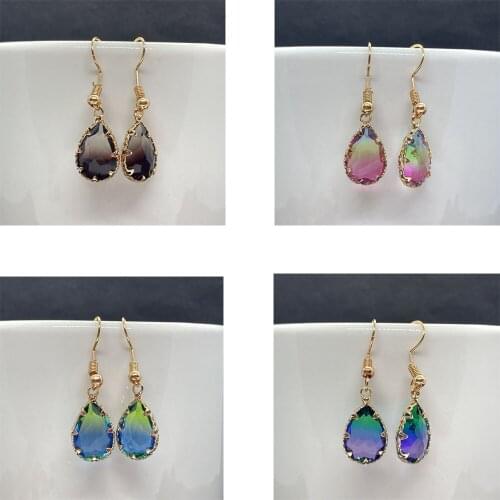 Exquisite Drop-shaped Classic Jewelry Earrings Jewelry Chinese Fashionable Female Charm Gradient Colorful Crochet Earrings Gift