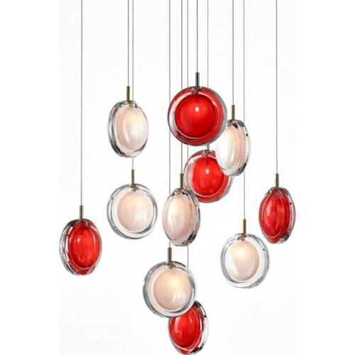 Post-modern Creative Glass Pendant Lights Bar Cafe Decor Simple Pendant Lamp Atr Design Luxury Hanglamp Luminaria Hotel Lighting