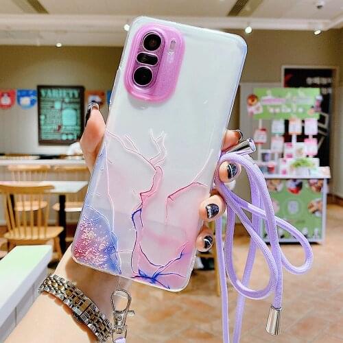 LOVECOM Necklace Lanyard Shoulder Strap Cord Case For Xiaomi Redmi Note 10 10S 9 Pro K40 POCO F3 X3 Pro NFC M3 Clear Soft Cover