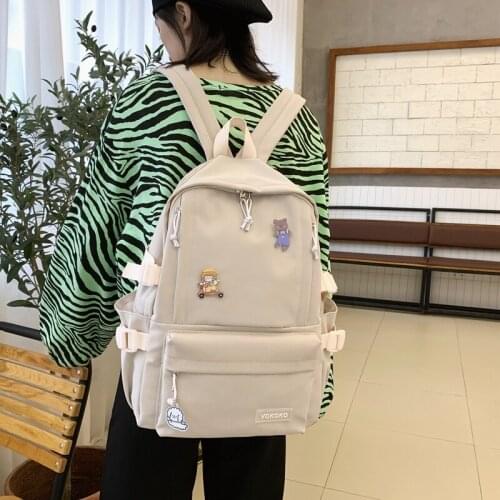 Cute Backpack Women Korean Harajuku Girls Schoolbag Female High School Students Students Wild Ins Backpack Ladies Large Capacity