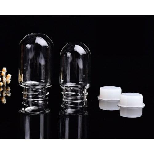 Refillable K9 Empty Glass Bottles fill Crystal Energy Chips liner Glass Cover Container Customized for Healing Gem Water Cups
