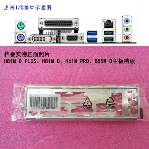 Original IO I/O Shield BackPlate Blende Bracket For Asus H81M-D PLUS , H81M-D , H61M-PRO , B85M-D