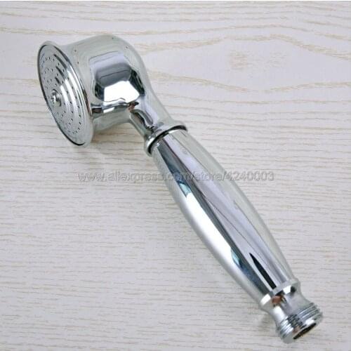 Polished Chrome Brass Telephone Water Saving Shower Head Bathroom Bath Sprayer Hand Showerhead Khh017