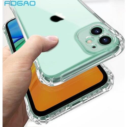 Shockproof Bumper Transparent Soft Silicone Phone Case For iPhone 12 Pro Mini 11 SE 2 XR XS Max X 7 8 Plus Clear Back Full Cover