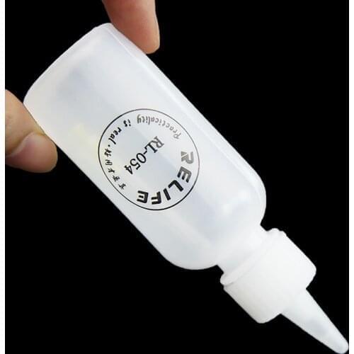 RELIFE RL-054 50ML Empty Plastic Bottle Phone Repair Squeeze Bottle for Alcohol Soldering Flux Oil Rosin Dispenser With Needle