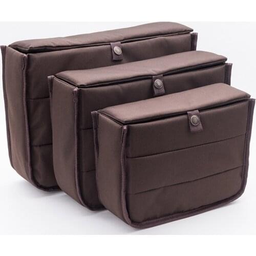 Roadfisher Padded Protect Photography Camera Bag Insert Partition Divider Case With Cap Fit Canon Nikon Sony Fuji DSLR SLR Lens