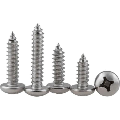 [M1-M6] PA 304 Stainless Steel Pan Phillips Head Self-tapping Screws Electronic Small Screw SS37