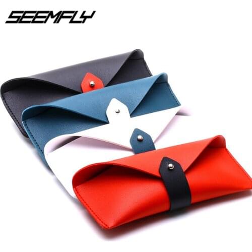 Seemfly 2020 Convenient Lightweight Leather Sunglasses Reading Glasses Case Fashion Unisex Eyewear Protector Eyeglasses Cover