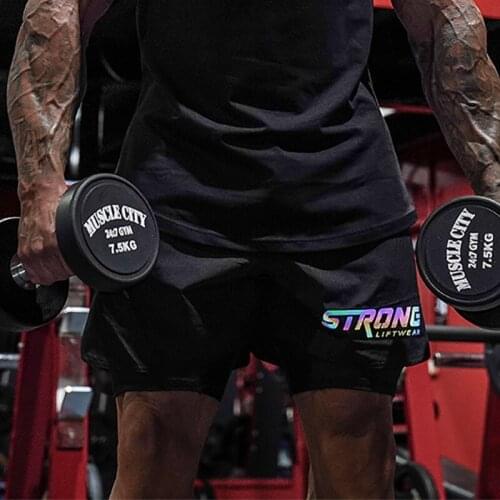 New Summer Men 2 In 1 Sports Running Shorts Jogging Fitness Shorts Mens Gym Training Quick-drying Sports Shorts Male Short 2021