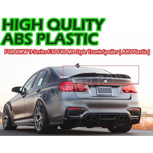 FOR BMW 3-Series F30 F80 M4 Style Trunk Spoiler ( ABS Plastic )