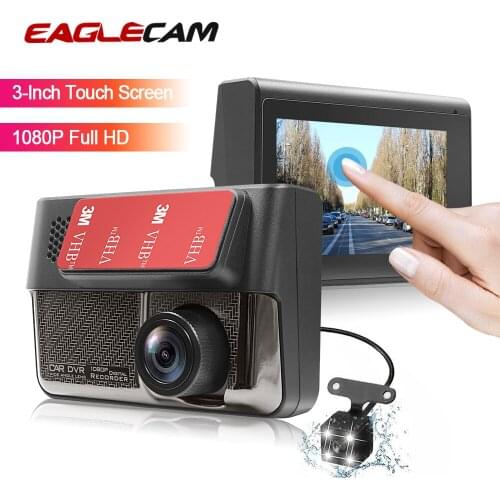 Super Capacitors Car Dvr 3" Dash Cam Dvrs With Rear View Camera Touch Screen Full HD 1080P Auto Driving Recorder Register