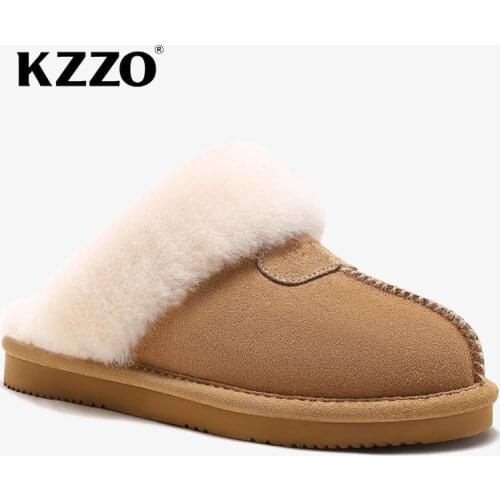 Natural Sheepskin Fur Slippers Fashion Female Winter Slippers Women Warm Indoor Slippers Top Quality Soft Wool Lady Home Shoes