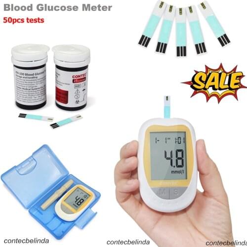 CONTEC Blood glucose test Strip,Glucometer Glucose Monitoring 50 PCS strips NEWEST