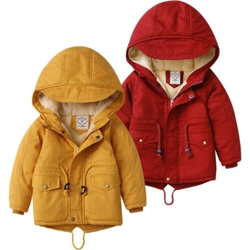 2019 Winter Coat Boys Jacket Outdoor Fleece Jacket For Boy Clothing Hooded Warm Windbreaker Kids Thin/Thick Coat DC130