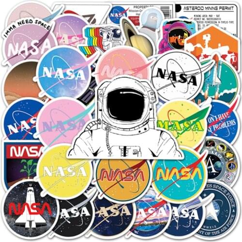 10/30/50PCS Space Astronaut Cartoon Graffiti Stickers Skateboard Rider Account Notebook Guitar Decoration Toys Wholesale