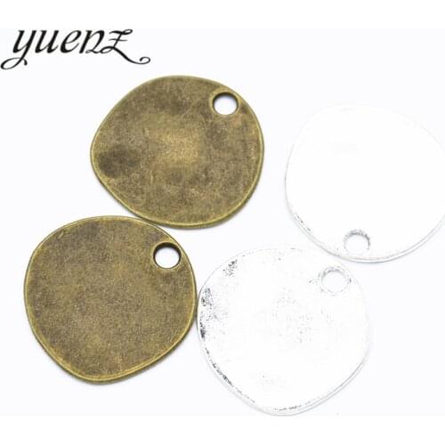 10 pcs Charms Antique Bronze round metal pendant DIY Jewelry Making 26*26mm B151