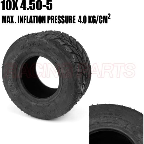 10X4..50-5Tubeless Tire 10 Inch Vacuum Tyre for Go Karts ATV Quad Folding E-Bike 10x4.0-6 Off-Road Tires Parts