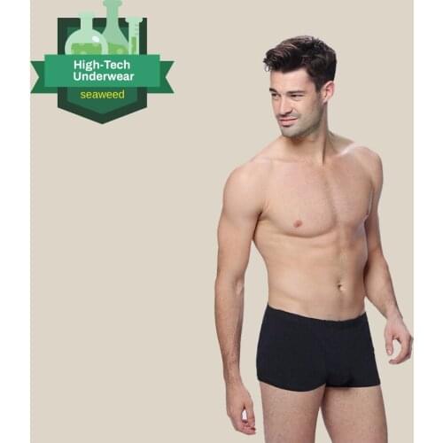 2Pcs Unique High-Tech Sports Seaweed Fabric Antibacterial Underwear Panties Men Boxers Panties calzoncillos Мужское нижнее белье