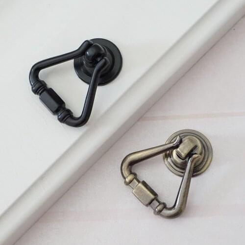 Dresser Knobs Pulls Drawer Knob Pull Handles Metal Drop Ring Pulls Shabby Chic Cabinet Handle Hardware Black Antique Bronze