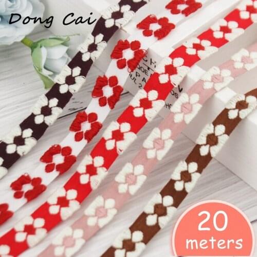 20m/lot1.2cm wide new african lace fabric woven sewing lace costume diy craft earrings garment decorating accessories lace trims