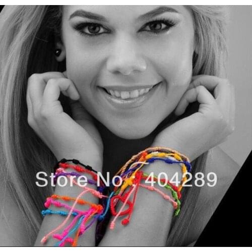 288pcs Mix color Religious bracelet hand rope Hand Made Knotted Rosary Bracelets Pulseras Decenarios