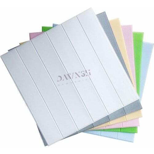 3D Wood Grain Wall Sticker Home Decor 35*35 CM Foam Waterproof Wall Covering Self Adhesive Wallpaper for Living Room Decoration