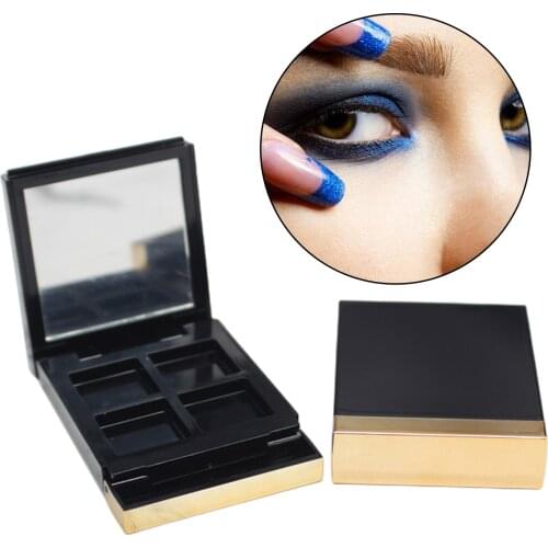 4Grids Empty Makeup Eyeshadow Box Tray w/ Mirror Travel for Women Girls