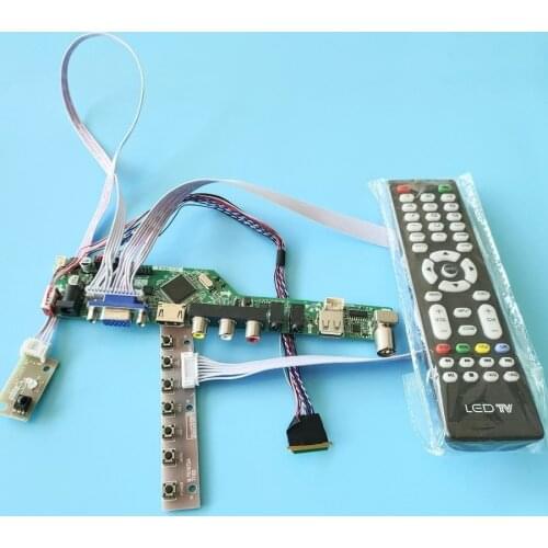 40-Pin screen universal drive control board kit VGA+USB+AV 60Hz monitor WLED fit HV121WX5/HX121WX1/B121EW09 LVDS 1280*800
