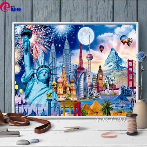 5D Diy Diamond Painting New York City Craft Kit Landscape Wedding Decoration Diamond Embroidery Mosaic Full Square/Round Drill