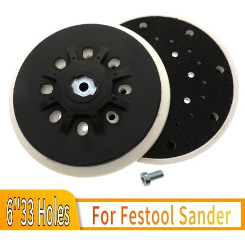 6 Inch 150mm Multi-Hole Hook and Loop Dust Free Sanding Pad Sander Backing Plate Abrasive Power Tools Accessories