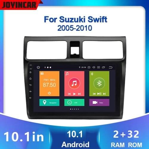 JOYINCAR Android 10.1 2.5D Car Radio Multimedia MP5 Player For Suzuki Swift 2005-2010 Navigation GPS WIFI 2 din no DVD