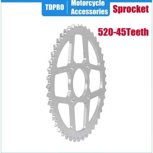 Motorcycle 520 Drive Chain 45 Teeth 58mm Hole Rear Sprocket For 150/200/250cc ATV Quad Dirt Pit Bike Buggy Go Kart