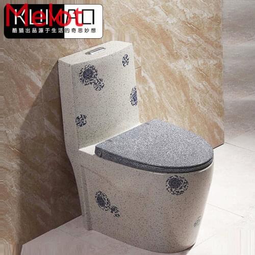 Color retro swirling water closet European style Nordic toilet ceramic water saving and odor proof gray toilet