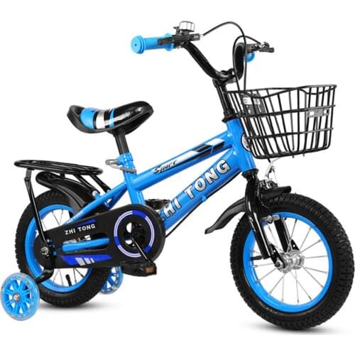 12/14/16 Inch Children Bike Boys Girls Toddler Bicycle Adjustable Height Kid Bicycle with Detachable Basket for 2-7 Years Old
