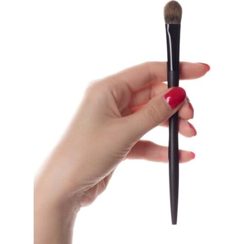 F07 Professional Handmade Makeup Brushes Soft Canadian Squirrel Hair Large Eye Shadow Brush Ebony Handle Cosmetic Make Up Brush