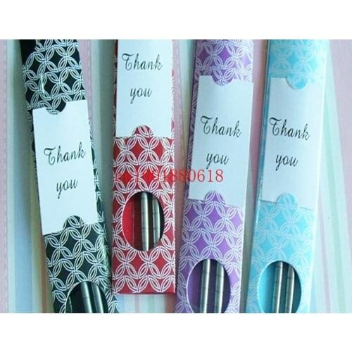 Fedex DHL Free Shipping Newest Stainless Steel Chopsticks Tableware Wedding Favors Gift With Retail package,100Pairs/lot