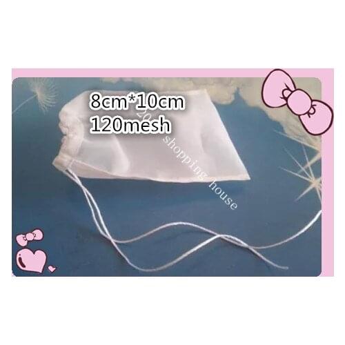 Kitchen cooking tools supplies reusable milk tea fruit juice fine nylon mesh strain filter bag 8CM*10CM
