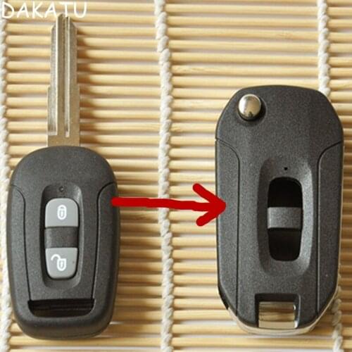 DAKATU 2 Button Modified Flip Folding Remote Key Case Shell For Chevrolet Captiva Uncut Key Fob Case