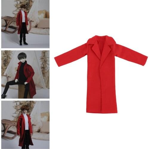Handmade Fashion Boy Doll Casual Lapel Trench Coat Windbreaker Jacket Slim Fit Daily Wear for 1/6 12'' BJD Doll Clothes