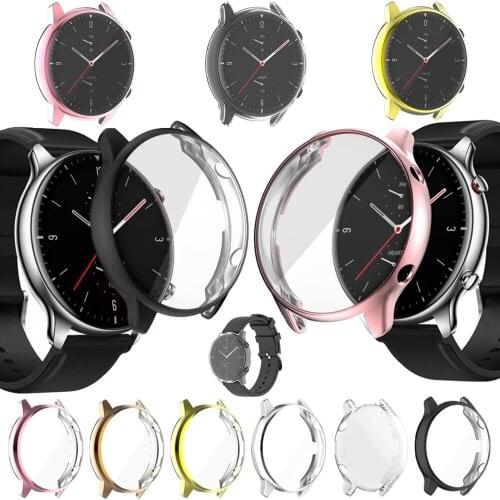 Soft TPU Protective Case For Xiaomi Huami Amazfit GTR 2/2e Plating Full Protective Sleeve Shell For Amazfit GTR2 2e Watch Bumper