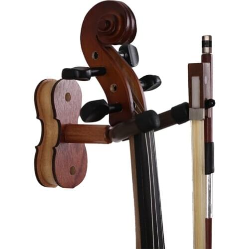 Hardwood Wall Mount Hanger Stand Support Rack for Violins Fiddle Viola Storage/Display