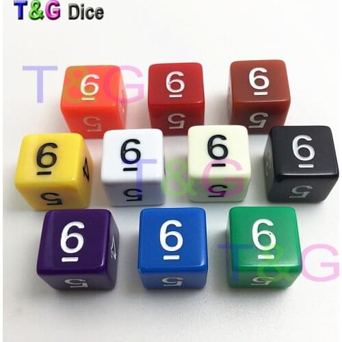 New T&G High Quality 16mm Digital Dice Multi Colored Table Game DICE accessories Plastic Cube 1-6 number for Kids Dices