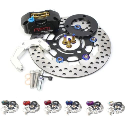RPM Brake Caliper Disc Kit Motorcycle Street Bike 220mm 200mm with Adapter Bracket Front for Ebike Yamaha Aerox YFZ450 GSXR600