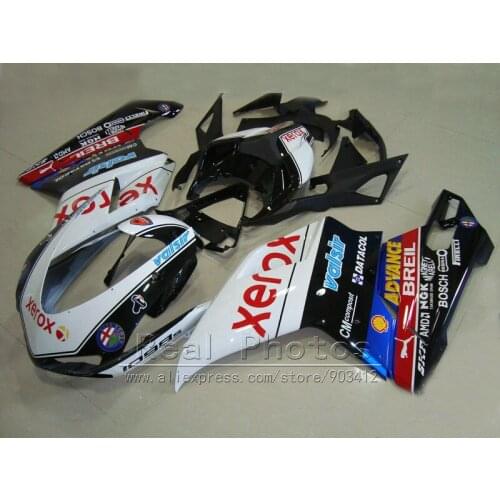 High quality fairings for Ducati 848 1098 1198 07 08 09 10 11 white black fairing kit 848 1198 2007 2008 2009 2010 2011 HZ25