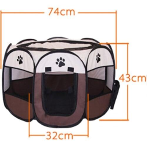 Portable pet tent house outdoor kennel fence small and large dog foldable octagonal fence cage dog cage foldable