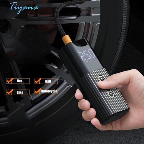 Portable Mini Air Pump Multi Function Vehicle Mounted Digital Display Tire Pressure Monitoring Tire 6000mAh Wireless Air Pump 6